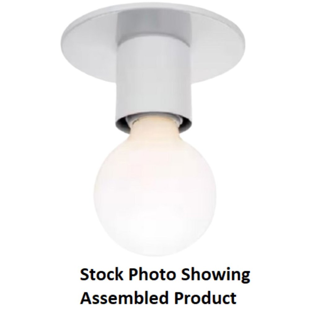 SATCO Nuvo 5 in. 1-Light White Contemporary Dual Surface Mount Light 60/4803